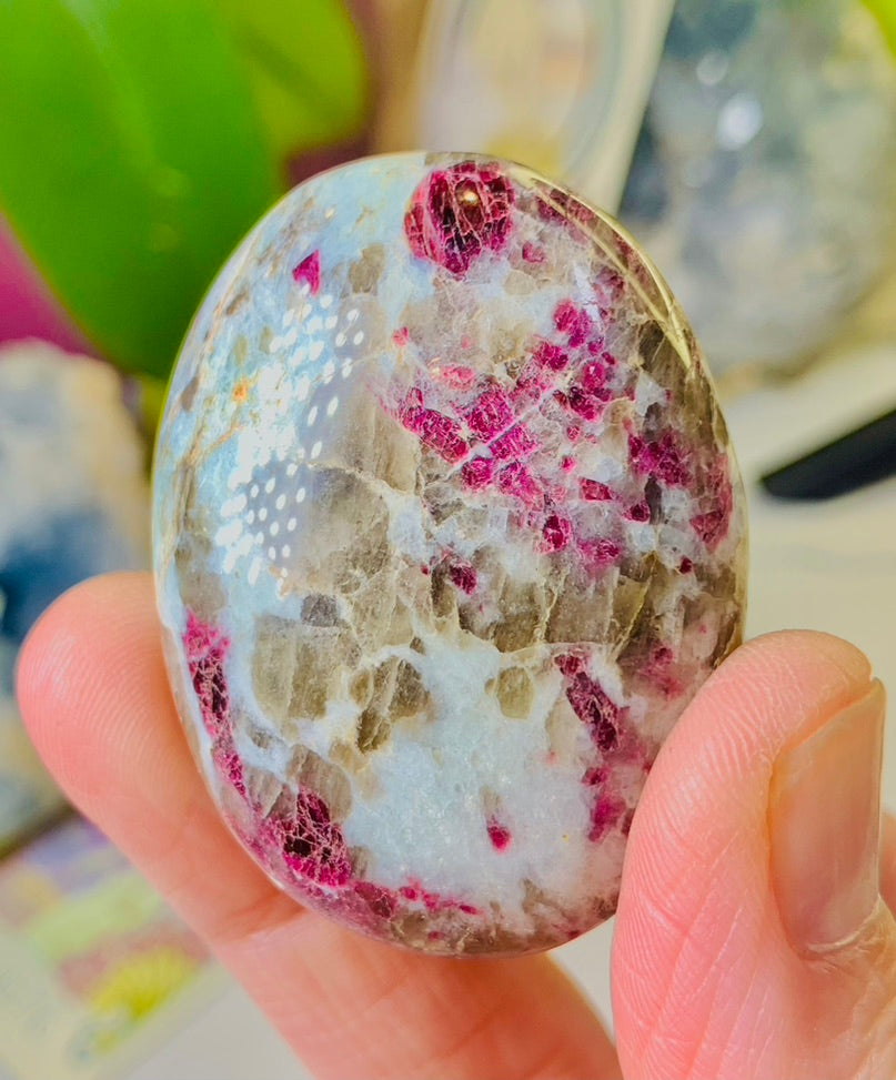 Rubellite Tourmaline-Palm Stones
