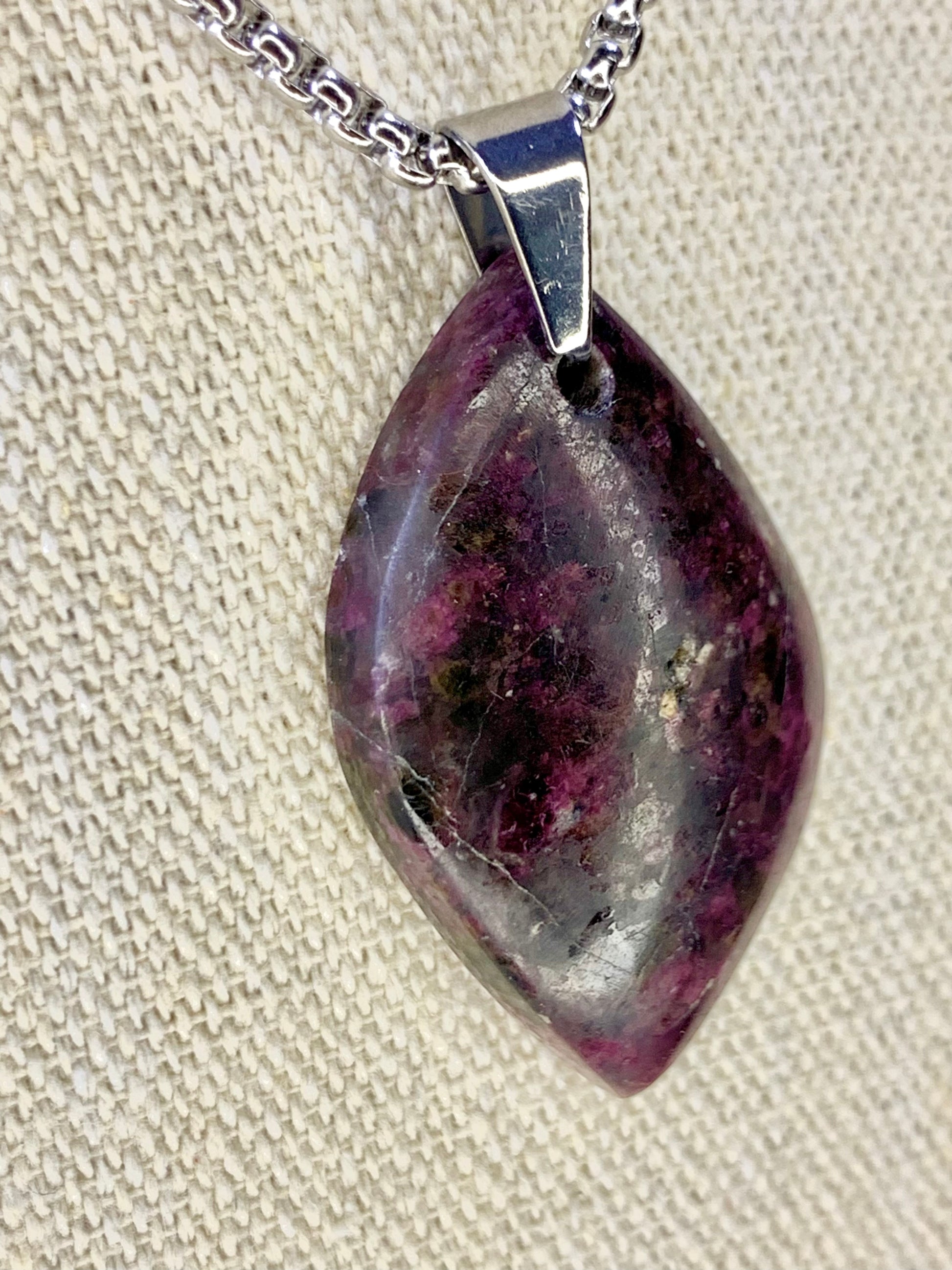 Garnet Crystal Pendant for love, passion and courage.