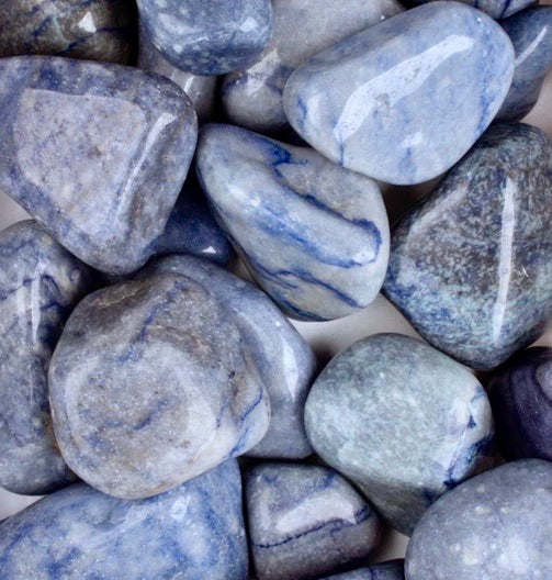 Blue Quartz Palm Stone
