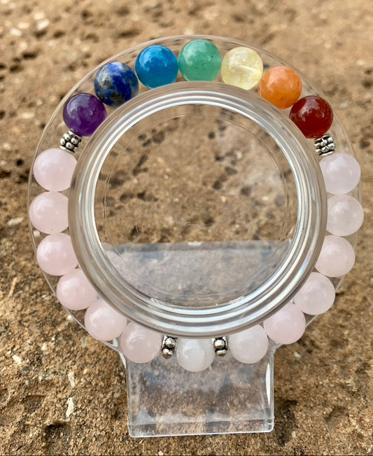 Rose Quartz Chakra Bracelet